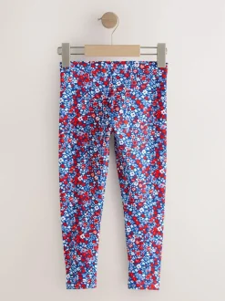 Next Blue/Red Floral Leggings (3-16yrs) Clearance