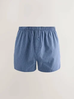 Next Blues Mixed Pattern 4 pack Woven Pure Boxers