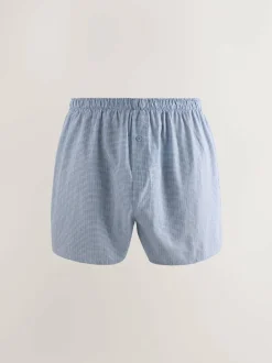 Next Blues Mixed Pattern 4 pack Woven Pure Boxers