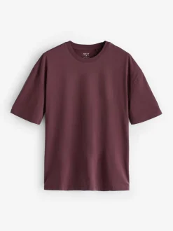 Next Essential Cotton T-Shirts Relaxed Fit 5 Pack Blues/Green/Purple/Neutral New