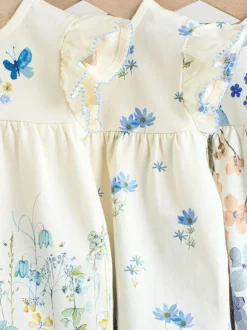 Next Blue/White Floral Baby Frill T-Shirt and Shorts Set 6 Piece (0mths-2yrs) Discount