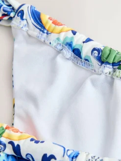 Next Tanga Bikini Bottoms Blue/White Porcelain Sardine Print Online