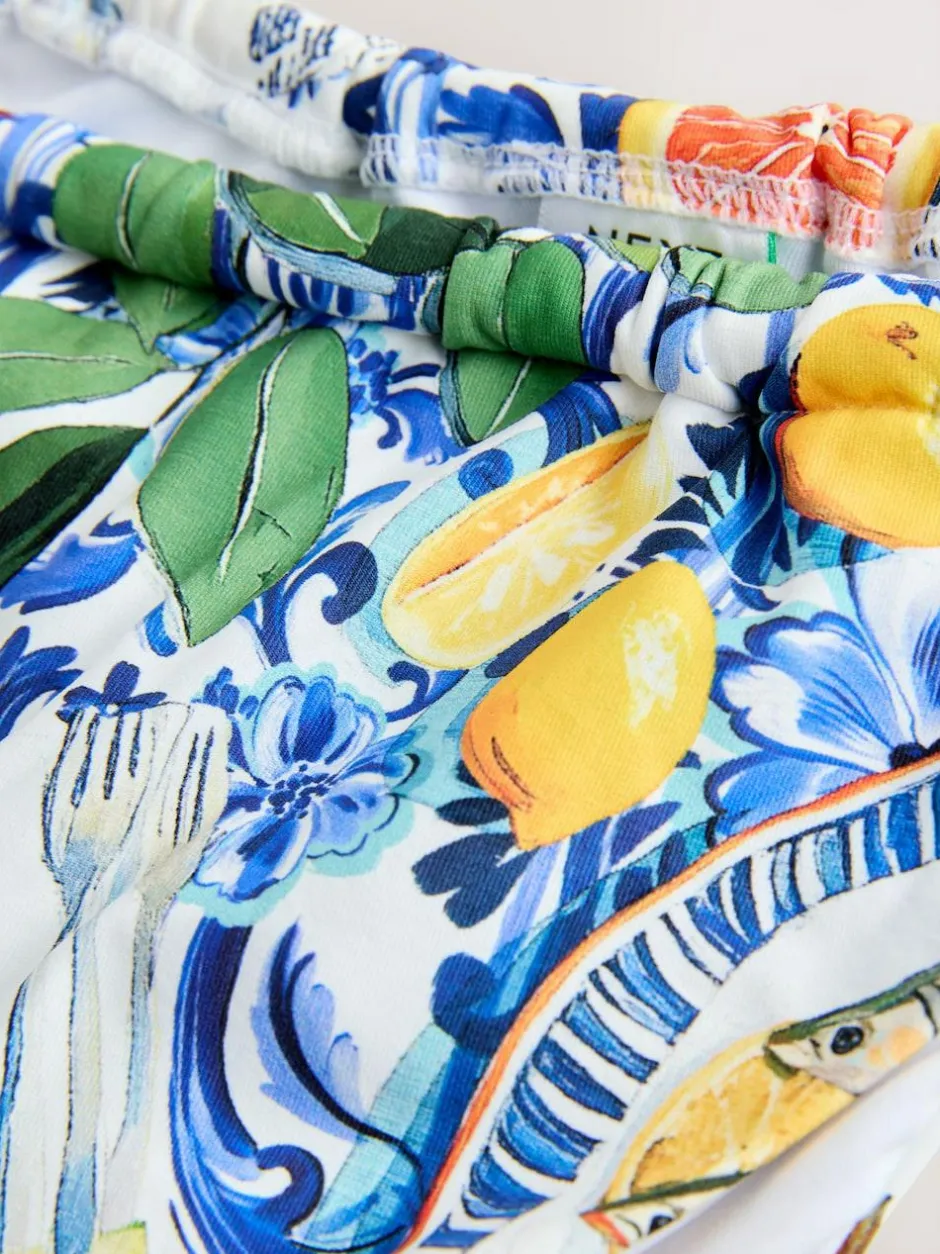 Next Tanga Bikini Bottoms Blue/White Porcelain Sardine Print Online