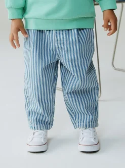 Next Barrel Jeans (3mths-7yrs) Blue/White Stripe Clearance