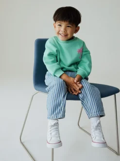 Next Barrel Jeans (3mths-7yrs) Blue/White Stripe Clearance