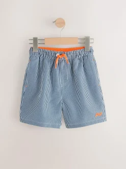 Next Stripe Swim Shorts (3-16yrs) Blue/White Online