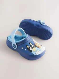 Next Bluey Navy Lined Slipper Clogs Discount