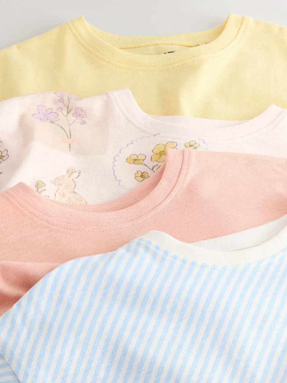 Next Blue/Yellow T-Shirts 4 Pack (3mths-7yrs) New
