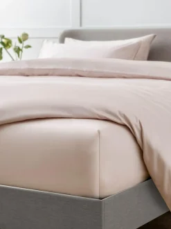 Next Blush Pink Collection Luxe 400 Thread Count Egyptian Deep Fitted Cotton Sateen Sheet Outlet