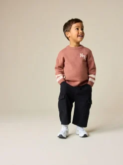 Next Blush Pink NYC Knitted Crew Neck Jumper (3mths-7yrs)