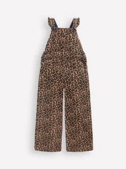 Boden Animal Leopard Frill Dungarees Outlet