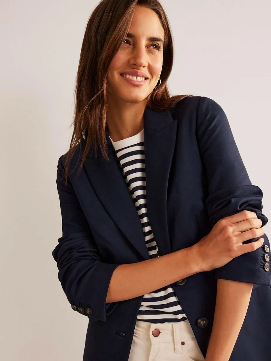 Boden The Marylebone Ponte Blazer Blue Best