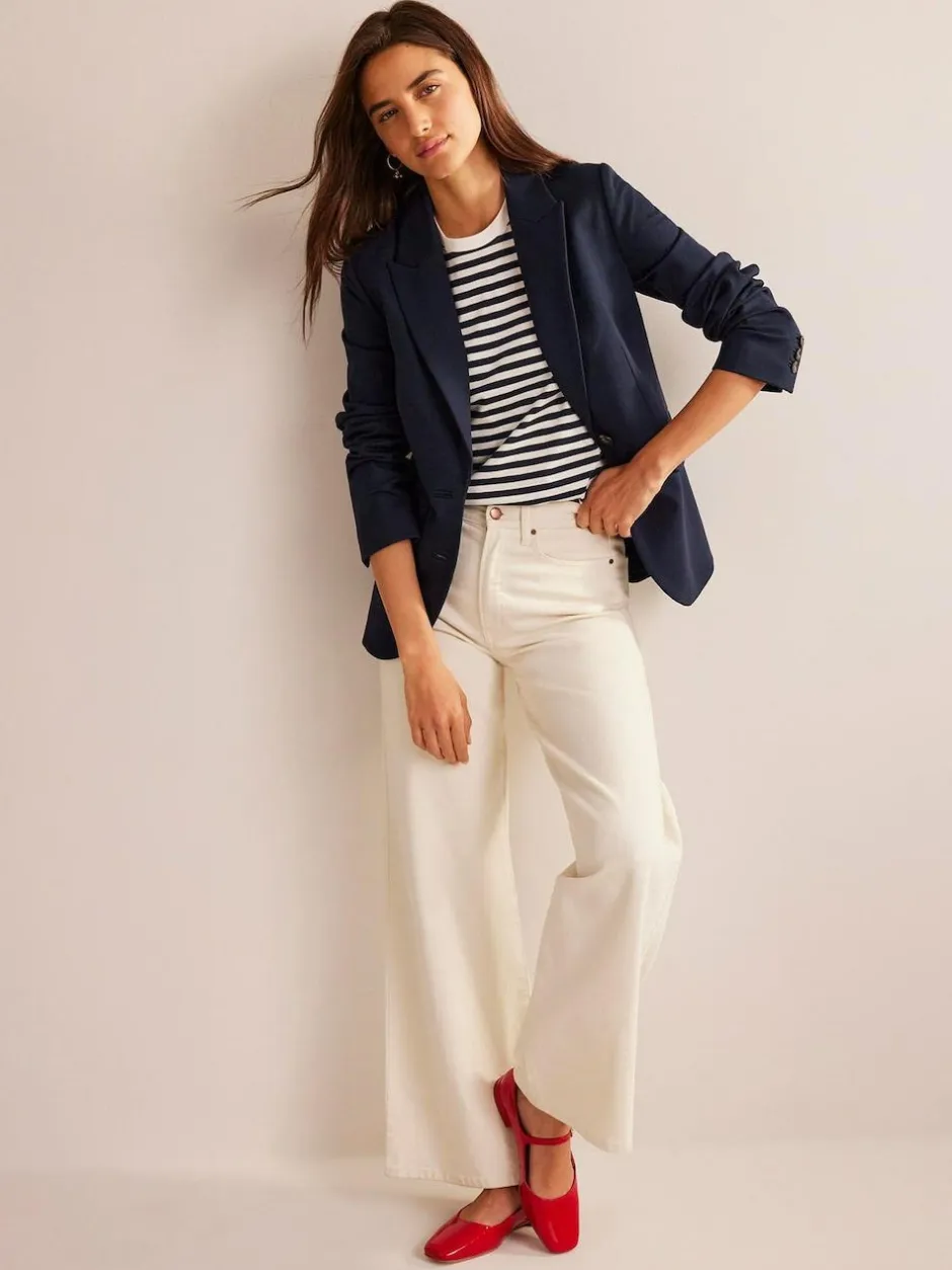 Boden The Marylebone Ponte Blazer Blue Best
