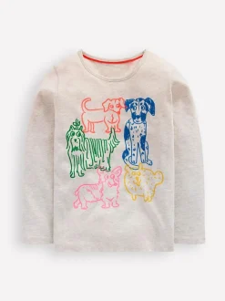 Boden Cream Long Sleeve Riso T-Shirt Discount