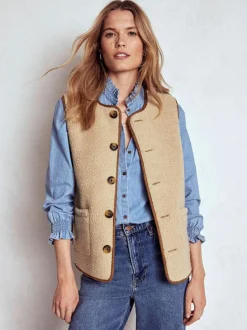 Boden Clerkenwell Reversible Gilet Natural Discount