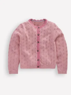 Boden Everyday Scalloped Cardigan Pink Hot