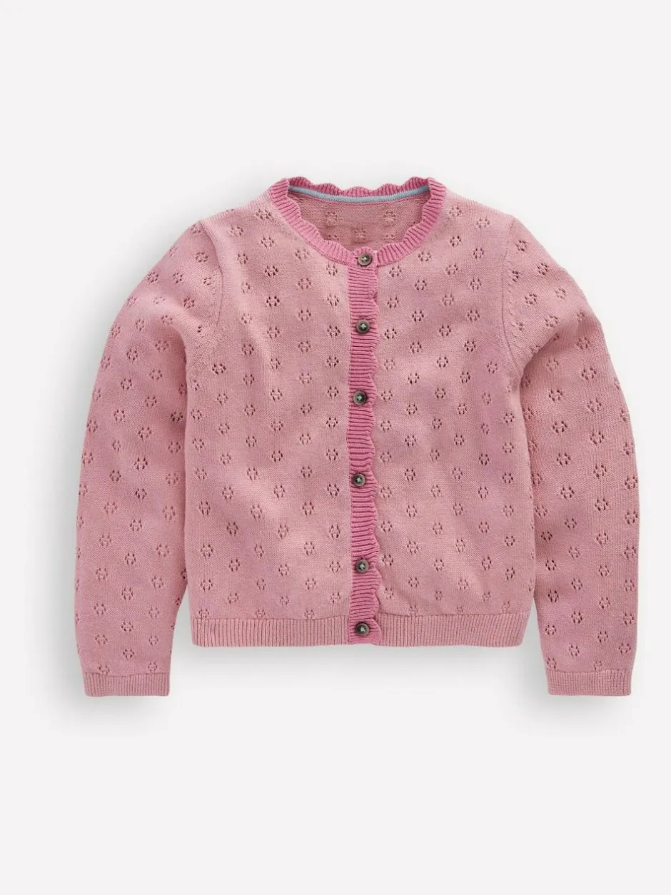 Boden Everyday Scalloped Cardigan Pink Hot