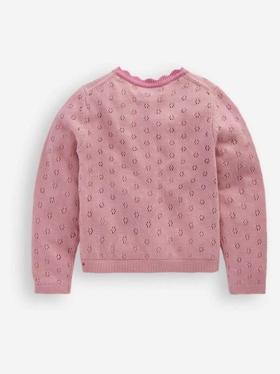 Boden Everyday Scalloped Cardigan Pink Hot
