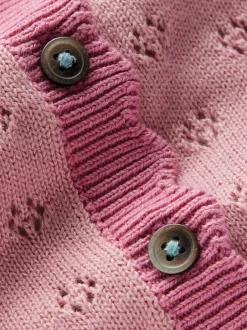 Boden Everyday Scalloped Cardigan Pink Hot