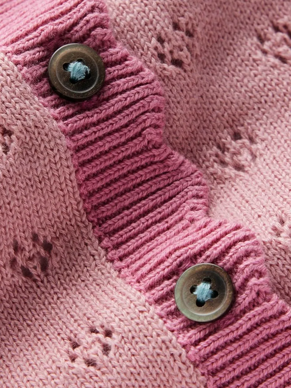 Boden Everyday Scalloped Cardigan Pink Hot