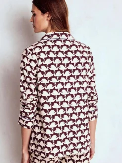Boden Brushed Cotton Pyjama Shirt Purple Best