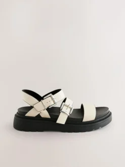 Next Standard/Wide Fit Chunky Buckled Sandals Bone Best