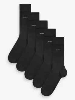 BOSS Socks 5 Pack Black Chrome Outlet