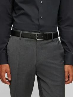 BOSS Erman Leather Belt Black Online