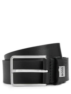 BOSS Black Logo Elio Italian Leather Belt Clearance
