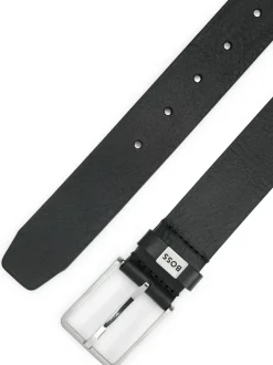 BOSS Black Logo Elio Italian Leather Belt Clearance