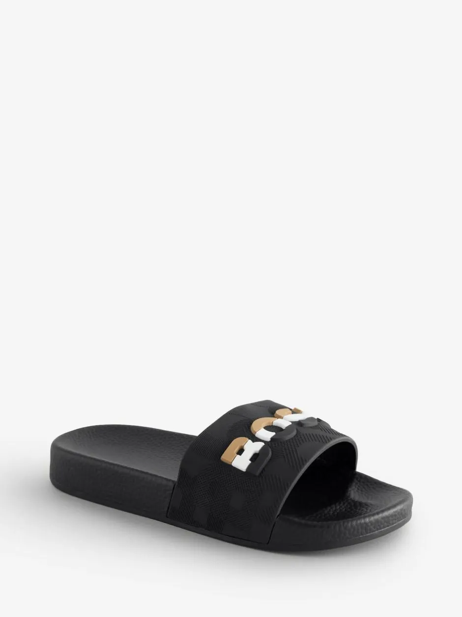 BOSS Black Logo Sliders With Touch Fastening Hot