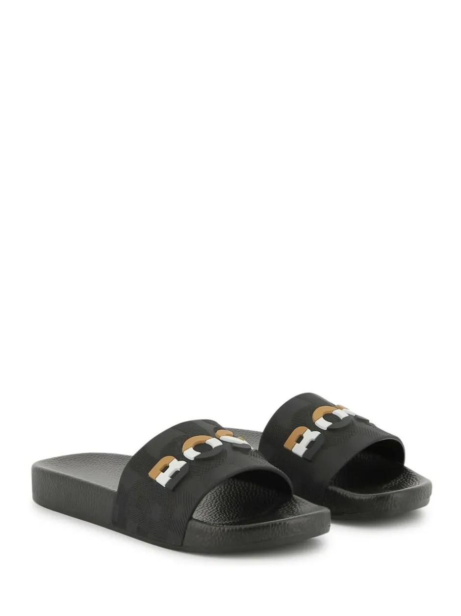 BOSS Black Logo Sliders With Touch Fastening Hot
