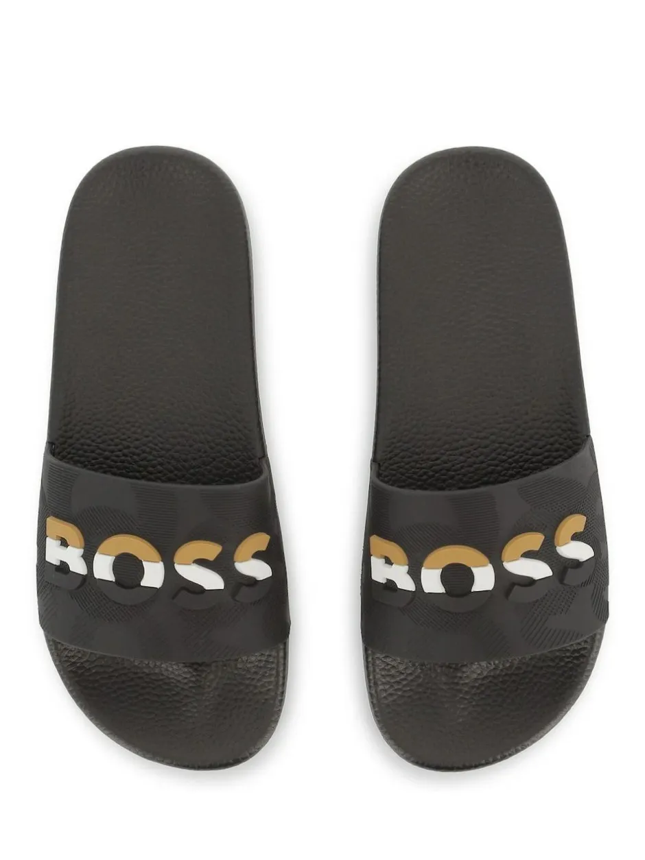 BOSS Black Logo Sliders With Touch Fastening Hot