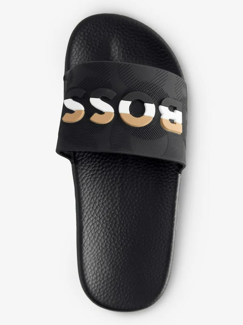 BOSS Black Logo Sliders With Touch Fastening Hot