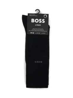 BOSS Regular Length Socks 2 Pack Black