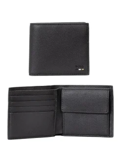 BOSS Black Signature Logo Ray Billfold Wallet Discount