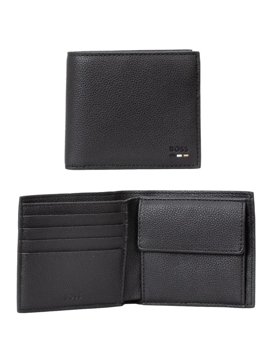 BOSS Black Signature Logo Ray Billfold Wallet Discount