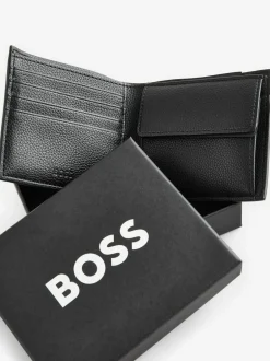 BOSS Black Signature Logo Ray Billfold Wallet Discount