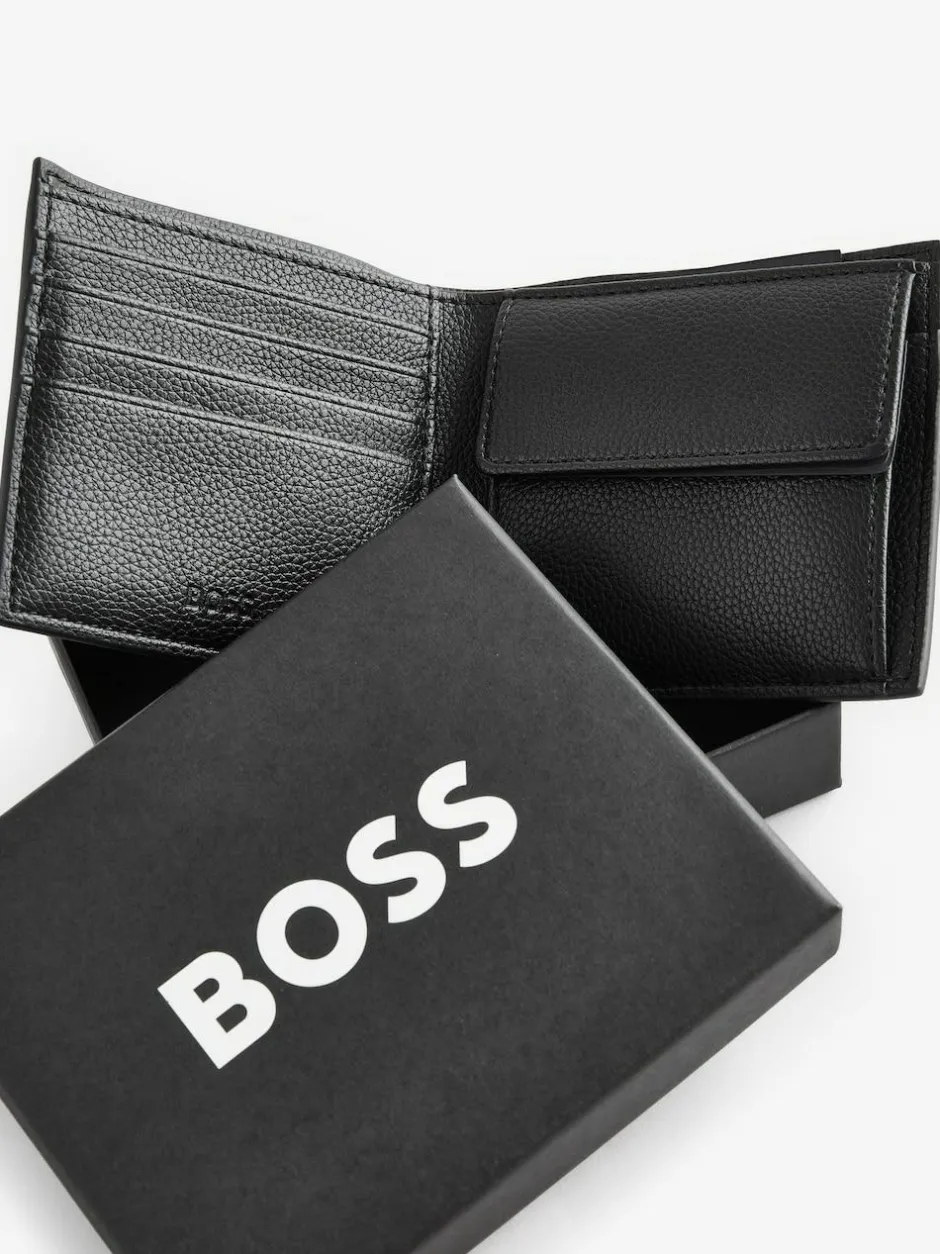 BOSS Black Signature Logo Ray Billfold Wallet Discount