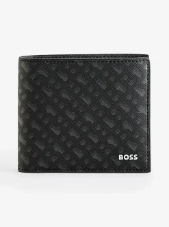 BOSS Black Zair Signature Logo Billfold Wallet Clearance
