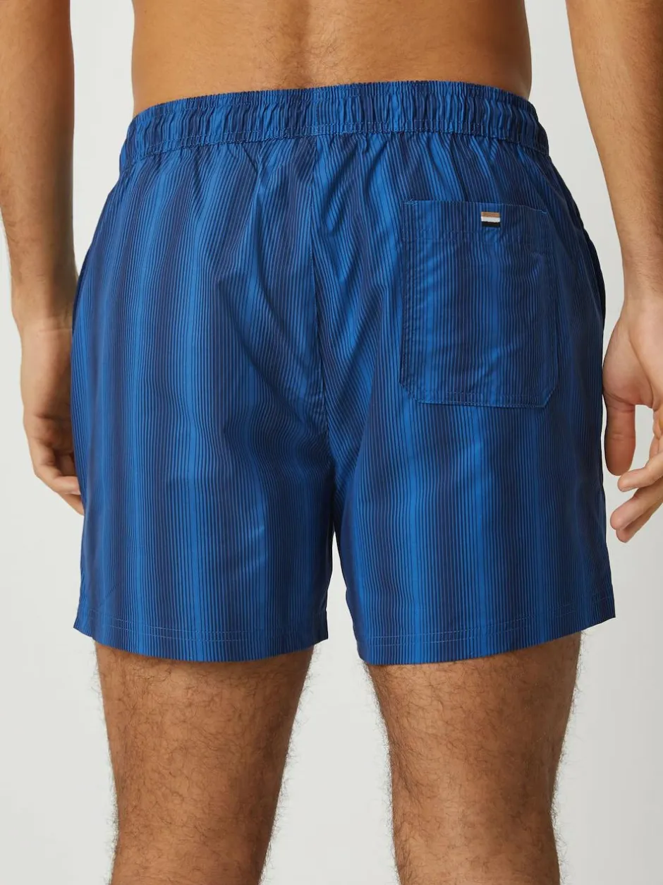 BOSS Flounder Stripe Swim Shorts Blue Sale