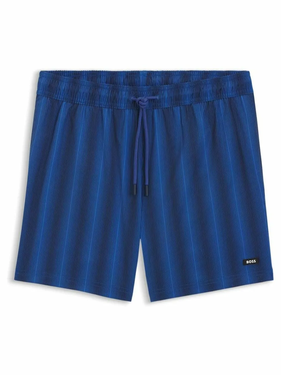 BOSS Flounder Stripe Swim Shorts Blue Sale