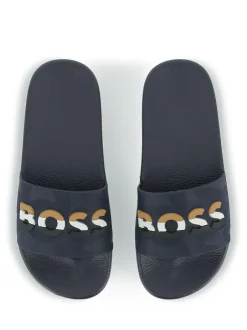 BOSS Blue Logo Sliders With Touch Fastening Best