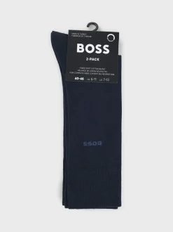 BOSS Regular Length Socks 2 Pack Blue Hot