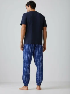 BOSS Blue Regular-Fit Logo Pyjamas Set New