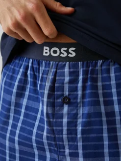 BOSS Blue Regular-Fit Logo Pyjamas Set New