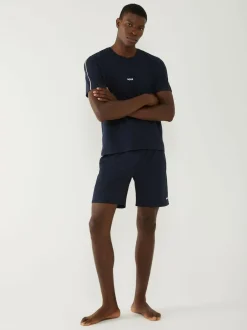 BOSS Unique Logo Shorts Blue Best