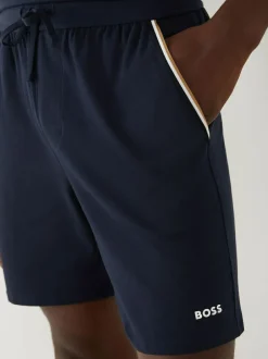 BOSS Unique Logo Shorts Blue Best
