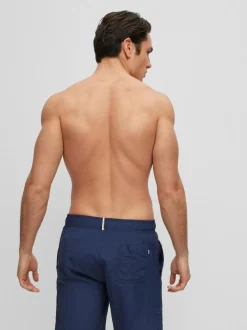 BOSS Whale Logo Lined Swim Shorts Blue Sale