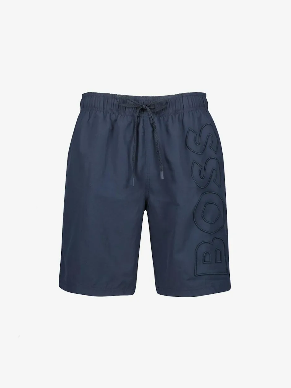 BOSS Whale Logo Lined Swim Shorts Blue Sale